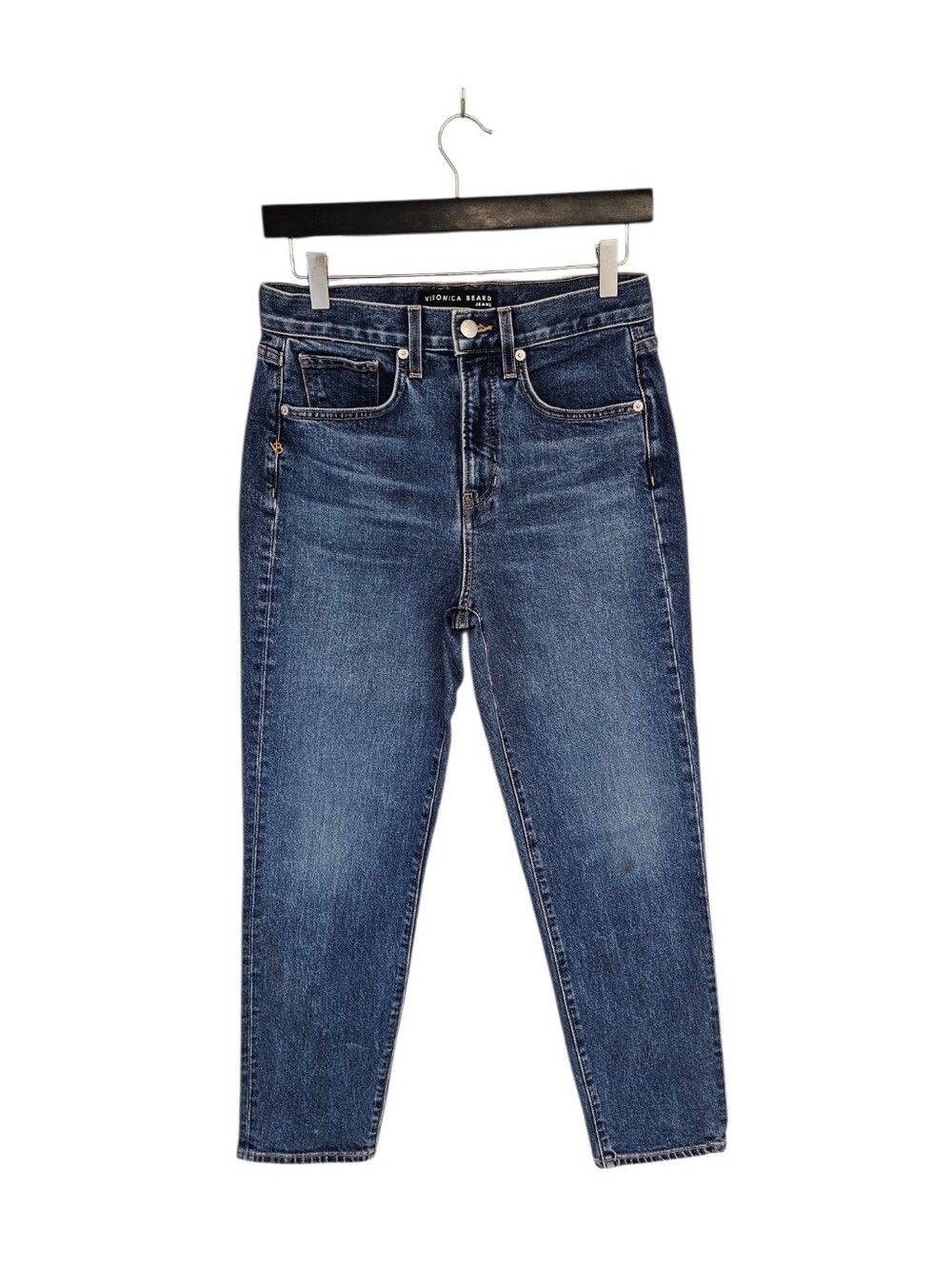 Veronica Beard Ryleigh Slim Straight Leg High Rise Blue Jeans 27 Preowned